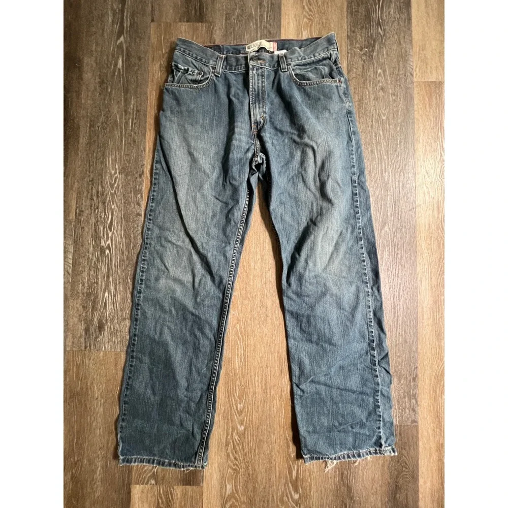 Levi's 559 Relaxed Straight Jeans Mens 34x32 Blue Denim Medium Wash Classic